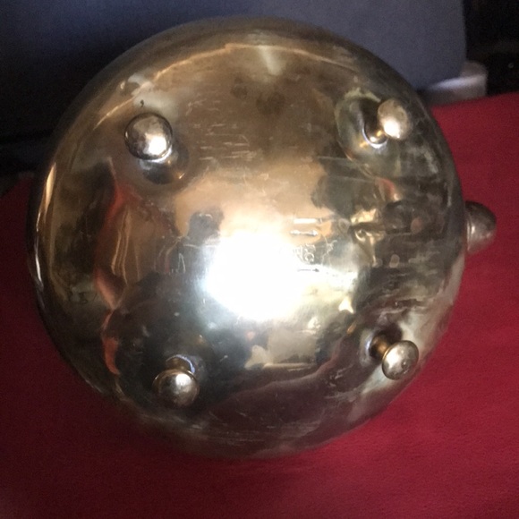 J.C. Brass  gooseneck footed tea pot - Picture 6 of 7